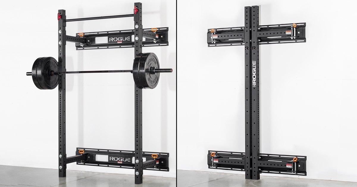 Rogue RML3W Fold Back Wall Mount Rack Made in the USA Rogue Fitness